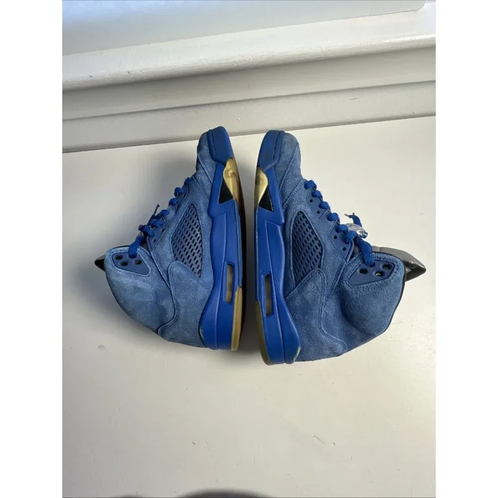 Nike Air Jordan 5‎ Retro 2017  Royal Blue Suede Men Us Size 8